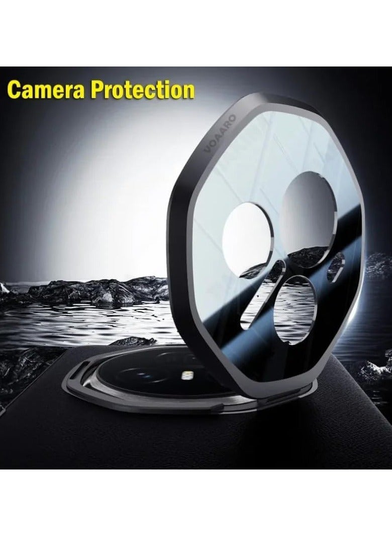 عام غطاء مغناطيسي لـ Honor Magic V3، مزود بنافذة ذكية وحامل مخفي، غلاف جلد خفيف الوزن ورقيق، مقاوم للصدمات والحماية من السقوط. - Image 5