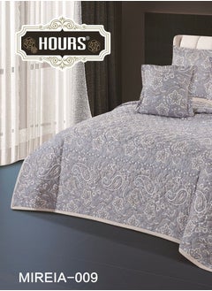 Hours Compressed double-sided floral bed comforter set, 6 pieces, size 240 * 220 cm  - Image 3