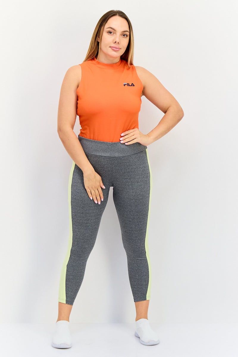 FILA بدلة رياضية نسائية بدون أكمام مناسبة في الهواء الطلق، برتقالي - Image 4