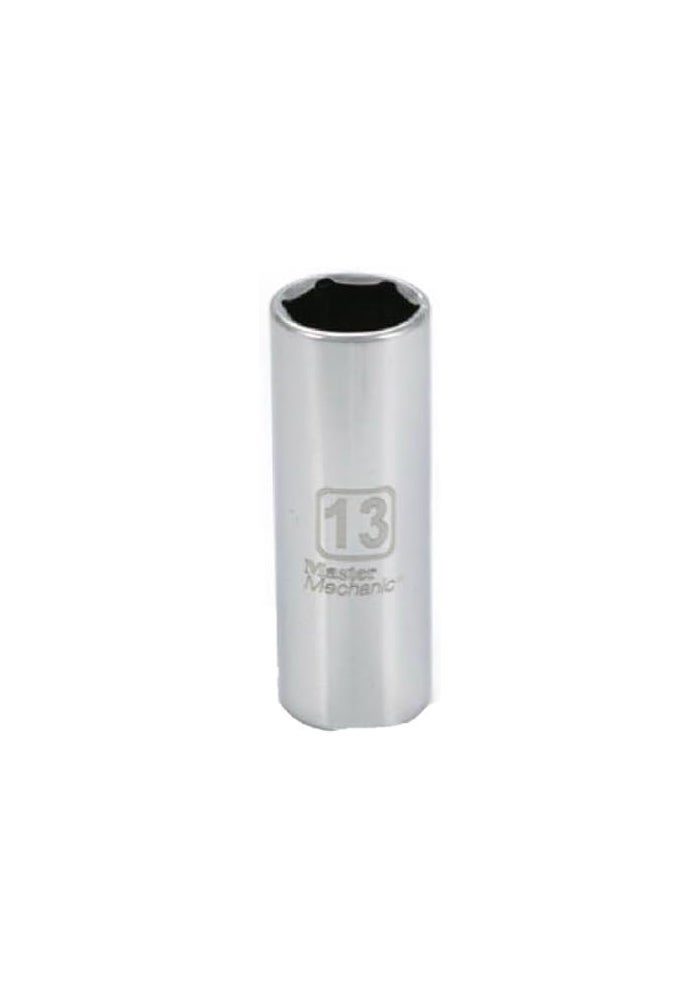 Apex Tool Group Master Mechanic 1/4" Drive 6 Point Deep Well Socket, 13mm