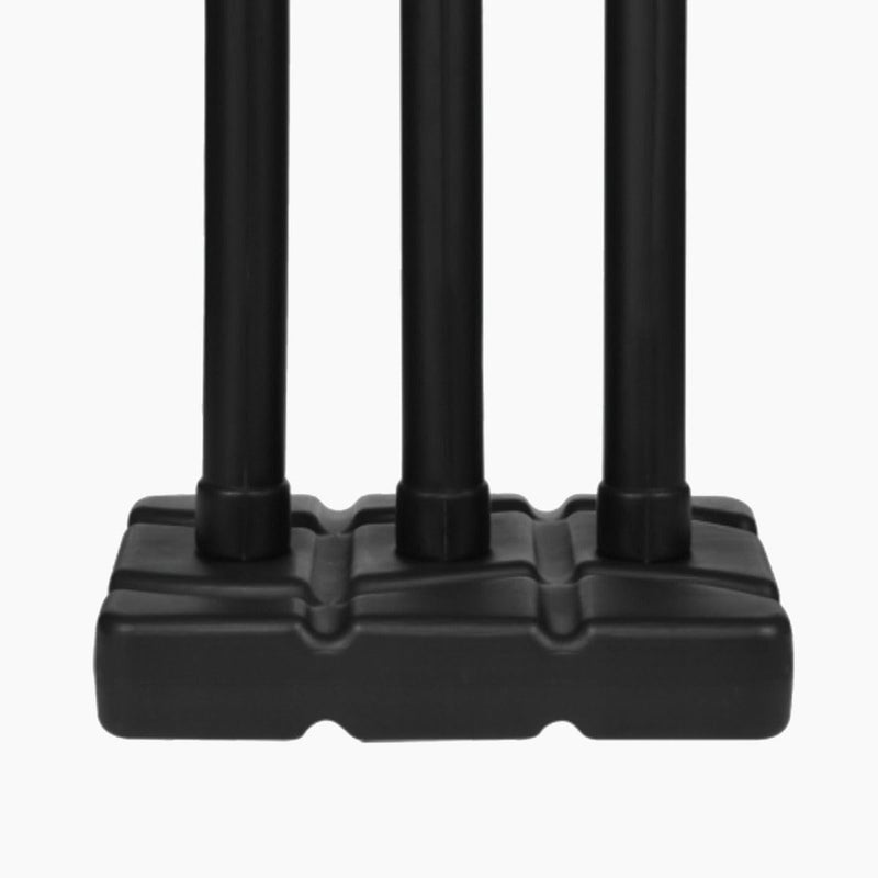 DSC Plastic Cricket Stump Set | Color: Black | Size: Men | Material: Plastic | with 3 Stumps, 2 Bails and 1 Base | Durable | Lightweight and Portable | for Both Indoor and Outdoor use - Image 3