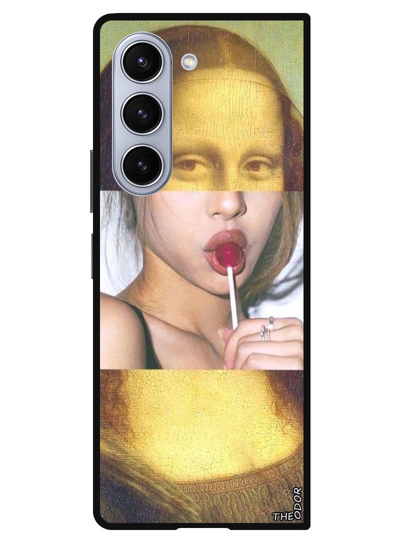 Theodor Protective Case Anti Scratch Shock Proof Bumper Cover For Samsung Galaxy Z Fold 6 Mona lisa lolipop - Image 1