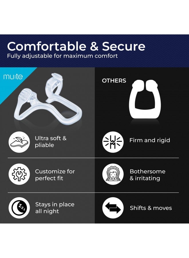 Rhinomed Mute Nasal Dilator for Snoring Relief – Anti-Snore Nose Vents for Better Sleep, Improves Airflow, Reusable & Adjustable, Medical-Grade Material, Comfortable Fit – 3-Pack Small by Rhinomed - Image 4