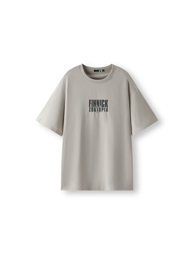 Semir Cool-touch T-shirt | Zootopia Short-sleeve T-shirt For Men, Summer Loose Round Neck Couple's Letter Print 101325100238 - Image 4