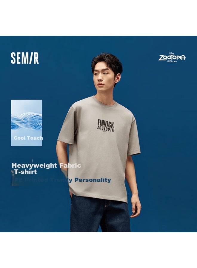 Semir Cool-touch T-shirt | Zootopia Short-sleeve T-shirt For Men, Summer Loose Round Neck Couple's Letter Print 101325100238 - Image 1