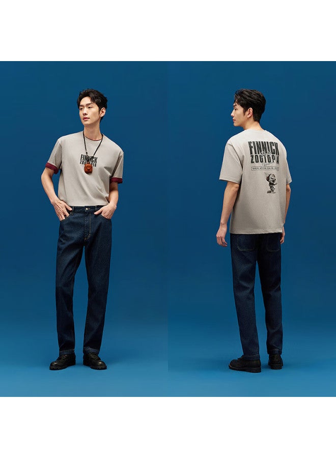 Semir Cool-touch T-shirt | Zootopia Short-sleeve T-shirt For Men, Summer Loose Round Neck Couple's Letter Print 101325100238 - Image 2