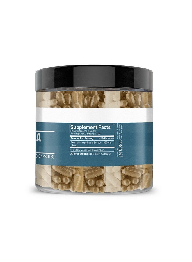 Earthborn Elements Rehmannia Herb, 200 Capsules, Pure & Undiluted, No Additives - Image 3