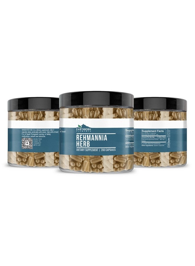Earthborn Elements Rehmannia Herb, 200 Capsules, Pure & Undiluted, No Additives - Image 4