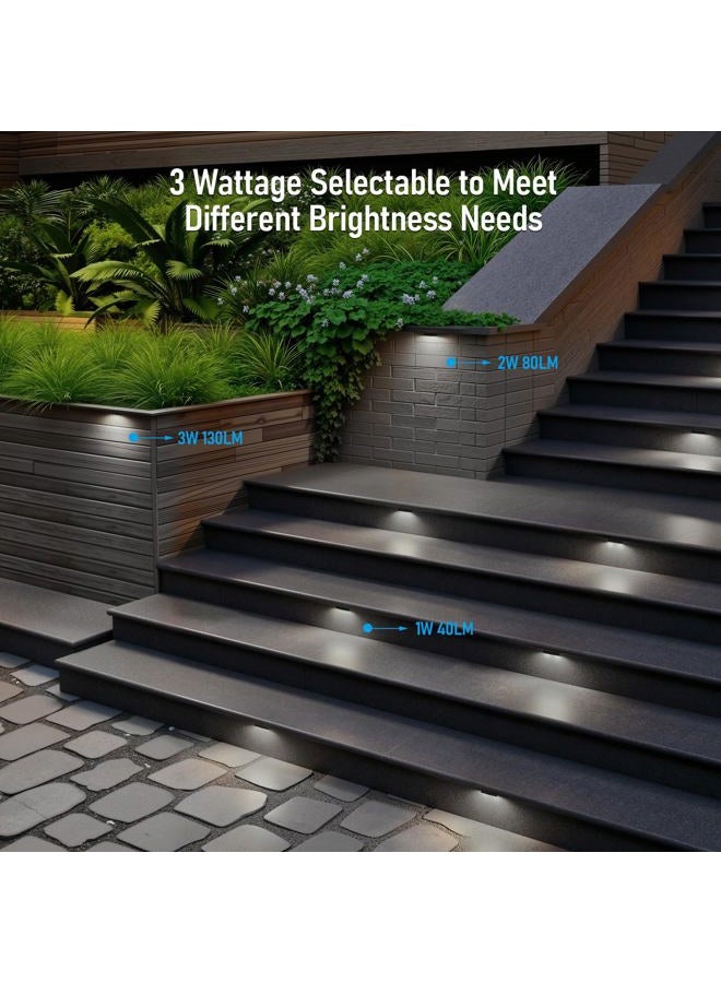 LEONLITE 8-Pack Classic Series 4 Inch Hardscape Lighting Low Voltage LED, Retaining Wall Lights, LED Landscape Lights, 12V LED Paver Lights, 0.5W Landscape Step Lights, 5000K Daylight, ETL - Image 2