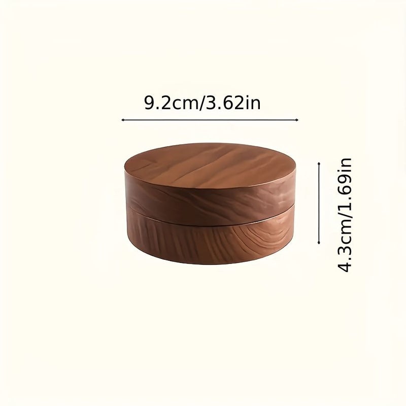 Stainless Steel Ashtray With Anti Overflow Design Round Solid Wood For Home And Office Use Creative Anti Flying Ash No Electricity Required Perfect Personalized Gift For Christmas Birthday Wedding - Image 2