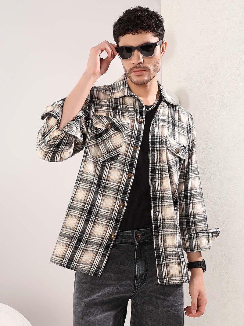 KOTTY Men’s Casual Wear Textured Fabric Shacket-(KOTTYMENSSHACKET03S) - Image 3