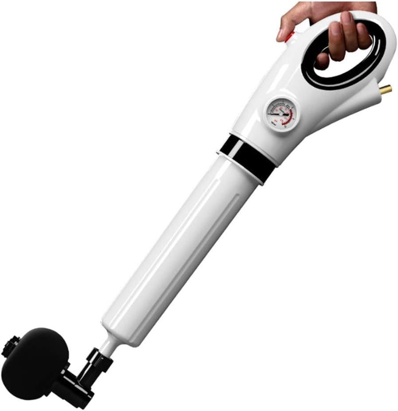 PURAM PURAM Drain Clogs Air Pressure Plunger White Versatile Pipeline Dredge Opener Blaster for Toilets Shower Sinks Unclog Remover Equipment with Hand Floor Pump - Image 5