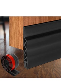 Generic Door Draft Stopper, 120 cm Length Under Door Seal, Door Sweep for Exterior & Interior Doors, Door Bottom Draft Blocker Dust and Noise Insulation Weather Stripping Draft Guard Insulator, Black  - Image 1