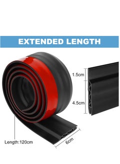 Generic Door Draft Stopper, 120 cm Length Under Door Seal, Door Sweep for Exterior & Interior Doors, Door Bottom Draft Blocker Dust and Noise Insulation Weather Stripping Draft Guard Insulator, Black  - Image 2