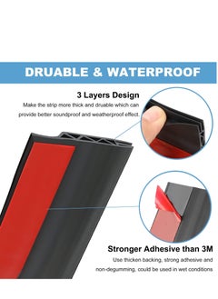 Generic Door Draft Stopper, 120 cm Length Under Door Seal, Door Sweep for Exterior & Interior Doors, Door Bottom Draft Blocker Dust and Noise Insulation Weather Stripping Draft Guard Insulator, Black  - Image 3