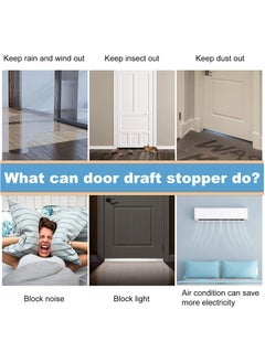 Generic Door Draft Stopper, 120 cm Length Under Door Seal, Door Sweep for Exterior & Interior Doors, Door Bottom Draft Blocker Dust and Noise Insulation Weather Stripping Draft Guard Insulator, Black  - Image 5