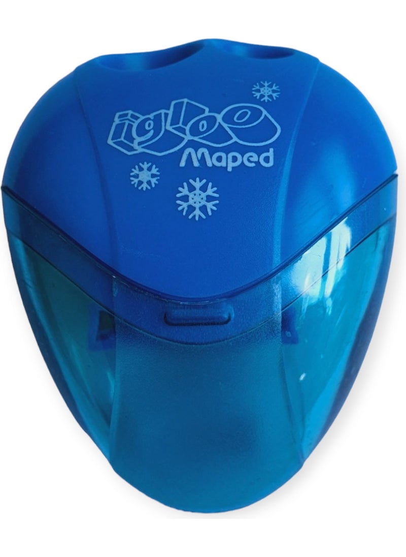 Maped Igloo Double Blade Pencil Sharpener with Waste Container 