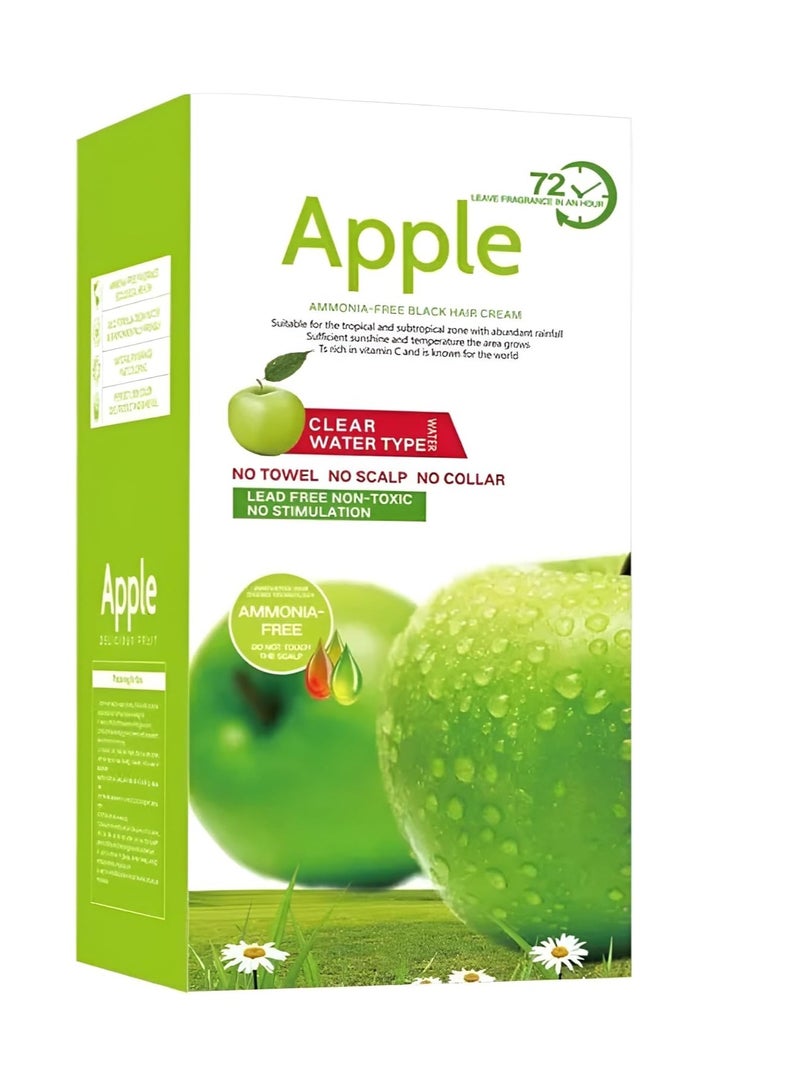 Apple Ammonia-Free Black Hair & Beard Dye Cream with Apple Fruit Extract – 500ml + 500ml - Image 1