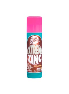 Sun Zapper Sun Zapper (Coral Pink) Extreme Zinc Stick - Pink Colour Mineral Sunscreen Stick SPF50+ UVA/UVB+ Unbeatable Sun Protection Sunblock, Sun Cream Made in Australia 