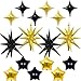 Froova Black and Gold Star Balloons 22in Large Star Balloons Foil 10in 4Pointed Pentagram Balloon for Graduation Retirement New Year Birthday Party Decorations - Image 2