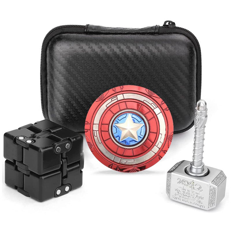 Anzmtosn Cool Mini Hammer Fidget Spinner Transform Fingetip Spinner Metal for Kids Adults Sensory Fidget Toy Infinity Cube Block Fidgit Desk Toy Anti Stress Anxiety Relief Stuffer Gifts for - Image 4