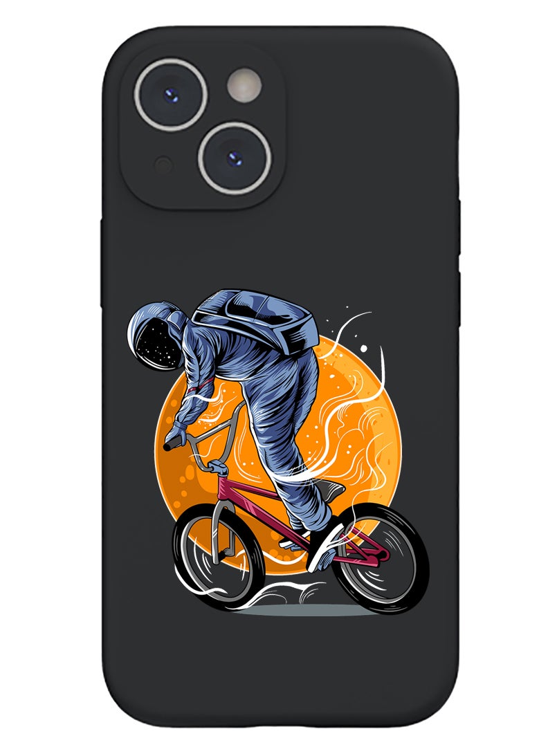 Theodor Protective Slim Fit Case Liquid Silicone Cover with Full Body Protection Anti-Scratch Shockproof Case For iPhone 15 Black  - Beautiful Dreamer copy - Image 1