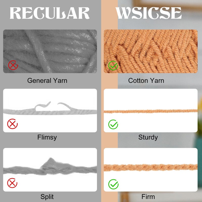 WSICSE 4 PCS Crochet Yarn, 560 Yard Soft Yarn for Crocheting Assorted Colors Fluffy Yarn for Crochet Hand Knitting Easter Decorations Gifts 1 Skein/140 Yard-Brown - Image 4