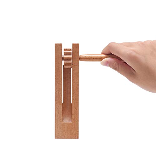 DOMG 2 Pack Wooden Spinning Ratchet Noise Maker Grogger, Traditional Matraca for Parties, Sports Events and Celebrations - Image 1