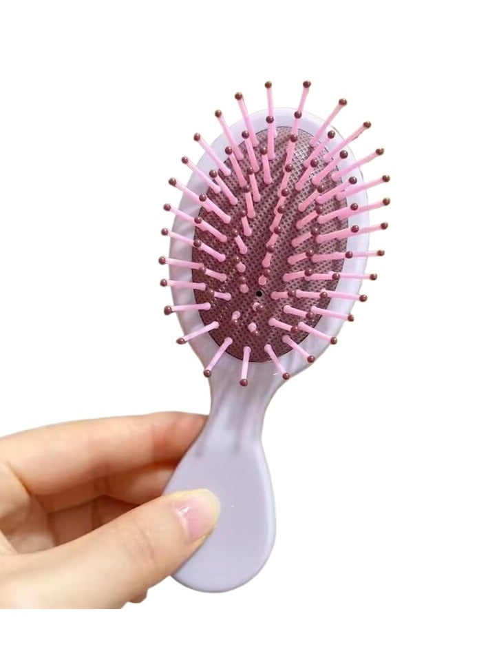 Ucanbe 2pcs Portable Mini Air Cushion Hair Brush - Soft Nylon Bristles for Wet & Dry Hair, Ideal Travel Companion, Perfect Christmas Stocking Gift - Image 1