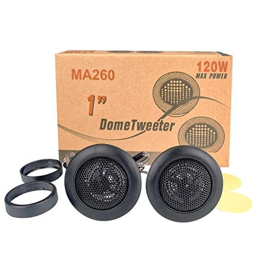 CYDZSW 1 Inch Tweeters for Car Audio,Door Speakers,Super Tweeter Pods Component Cars Parts Black(Pair),CT-001,Wired Connection - Image 1