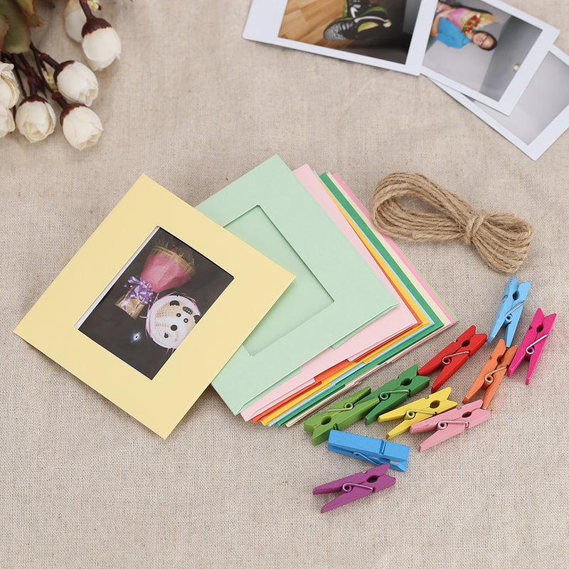 إطار معلقة لتحليط الصور مقاس 3 بوصة بخيط و مقواس، 3 في 1، متوافق مع ملحقات كاميرا Fujifilm Instax Mini8 - Image 3