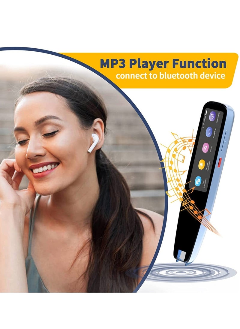 Upgraded Scan Reader Pen, 16GB Dictionary Mobile Scanner Translator Scanning Pen, 112 Language OCR Digital Reader Pen Voice Translator Device, Text&Phonetic Multilingual Translation (Pen 3Pro