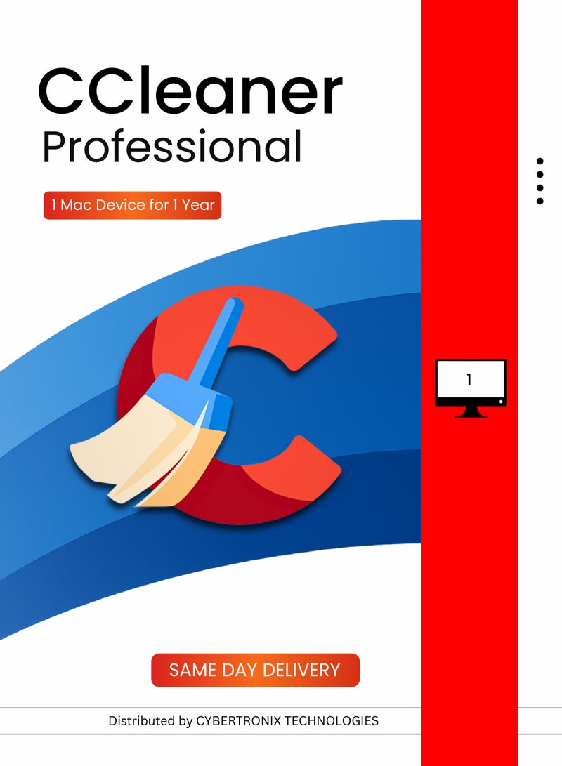 CCleaner Professional | جهاز ماك واحد لمدة سنة | ترخيص رقمي | توصيل في نفس اليوم