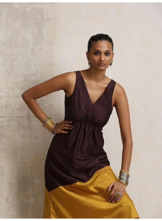 trueBrowns Cola Silk Kurta Set