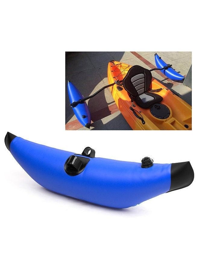 Generic Kayak PVC Inflatable Outrigger Kayak Canoe Fishing Boat Standing Float Stabilizer System Blue  - Image 4