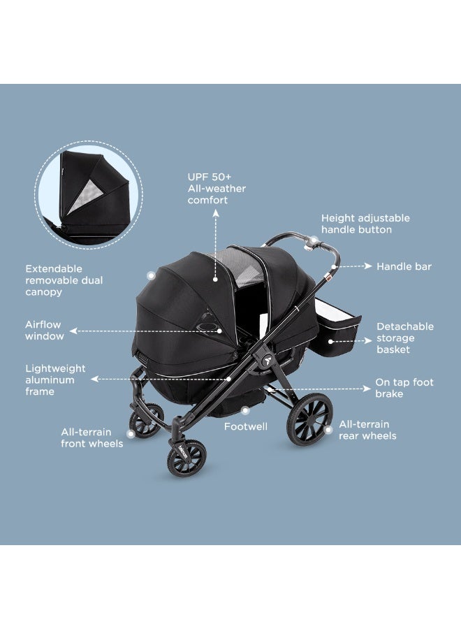 تيكنوم Teknum Reversible Wagon Stroller - Graphite Black - Image 4