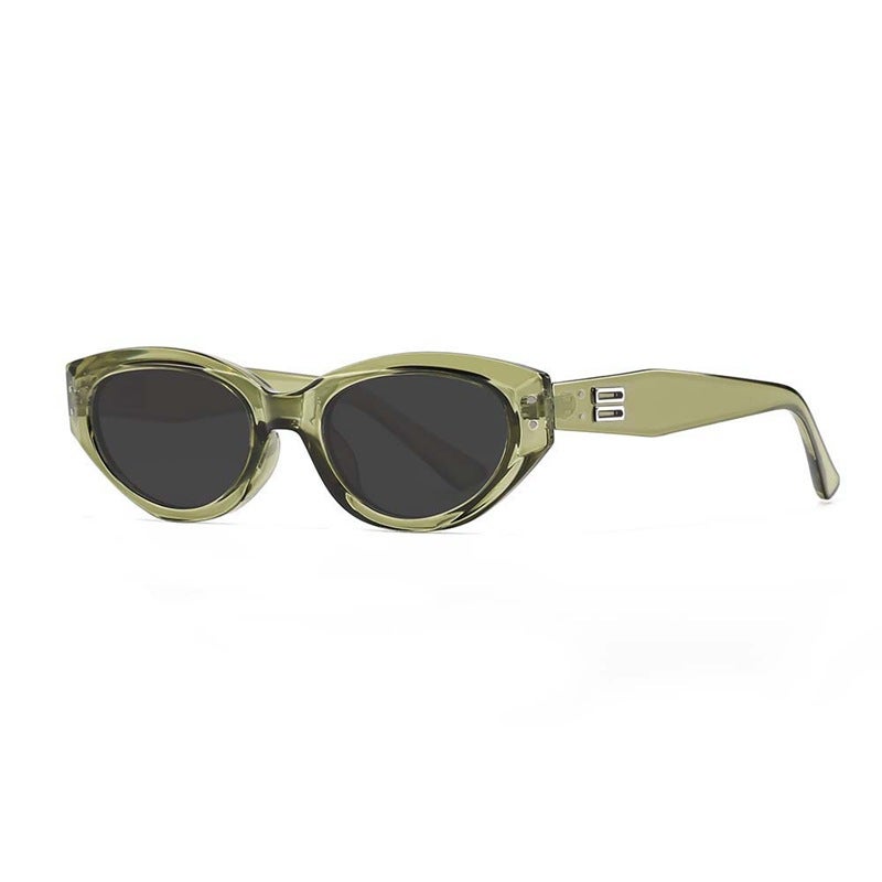 Vintage Cat-Eye Sunglasses for Women - Jennie Style, Narrow Frame, UV400 Protection, Trendy Polarized Shades