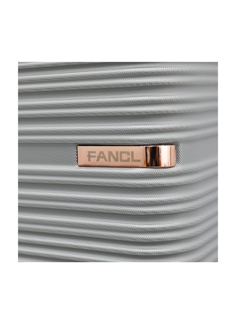 Fancl Hardshell Luggage Double Spinner Trolley Bag 5 Pieces Set,Silver (BC-12"&14",S-20",M-24",L-28")  - Image 4
