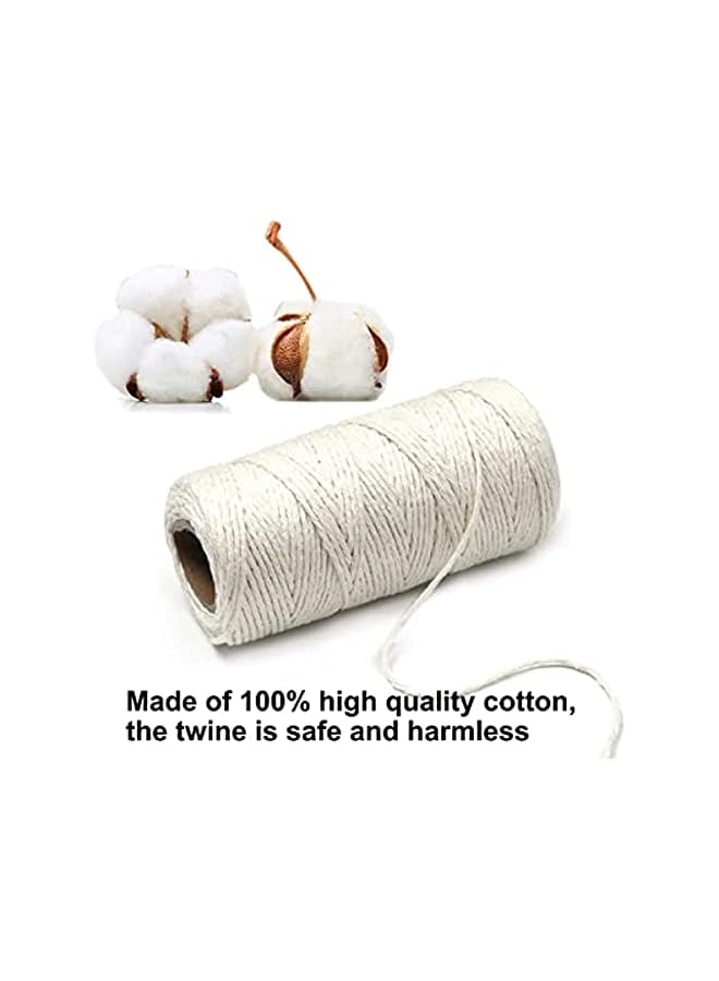 The Bros White Cotton Butchers Twine String - 328 Feet 2MM Twine for Crafts, Bakers Twine, Kitchen Cooking Butcher String for Meat and Roasting, Gift Wrapping Twine  - Image 3