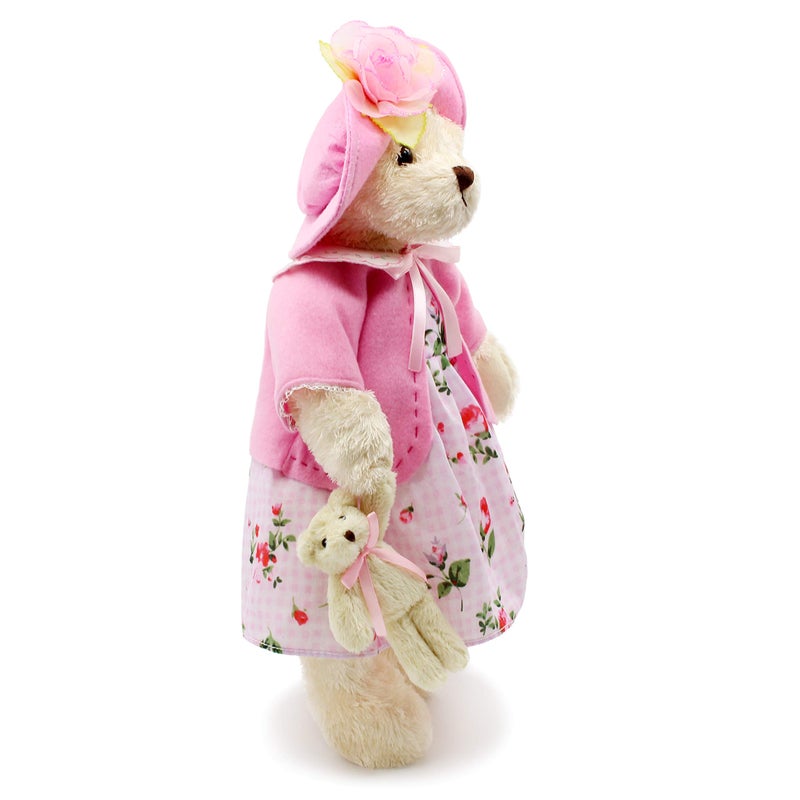 oits cute oitscute Teddy Bears Baby Cute Soft Plush Stuffed Animal Toy for Girl Women 16 Pink Flower Pastoral Style - Image 3