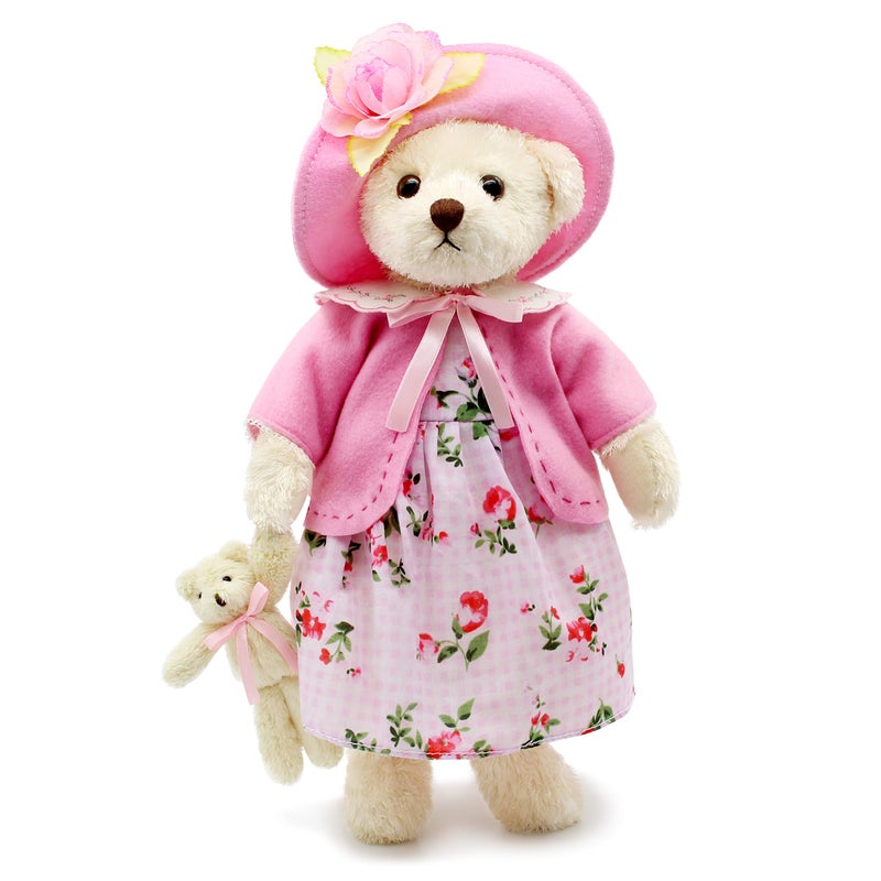 oits cute oitscute Teddy Bears Baby Cute Soft Plush Stuffed Animal Toy for Girl Women 16 Pink Flower Pastoral Style - Image 2