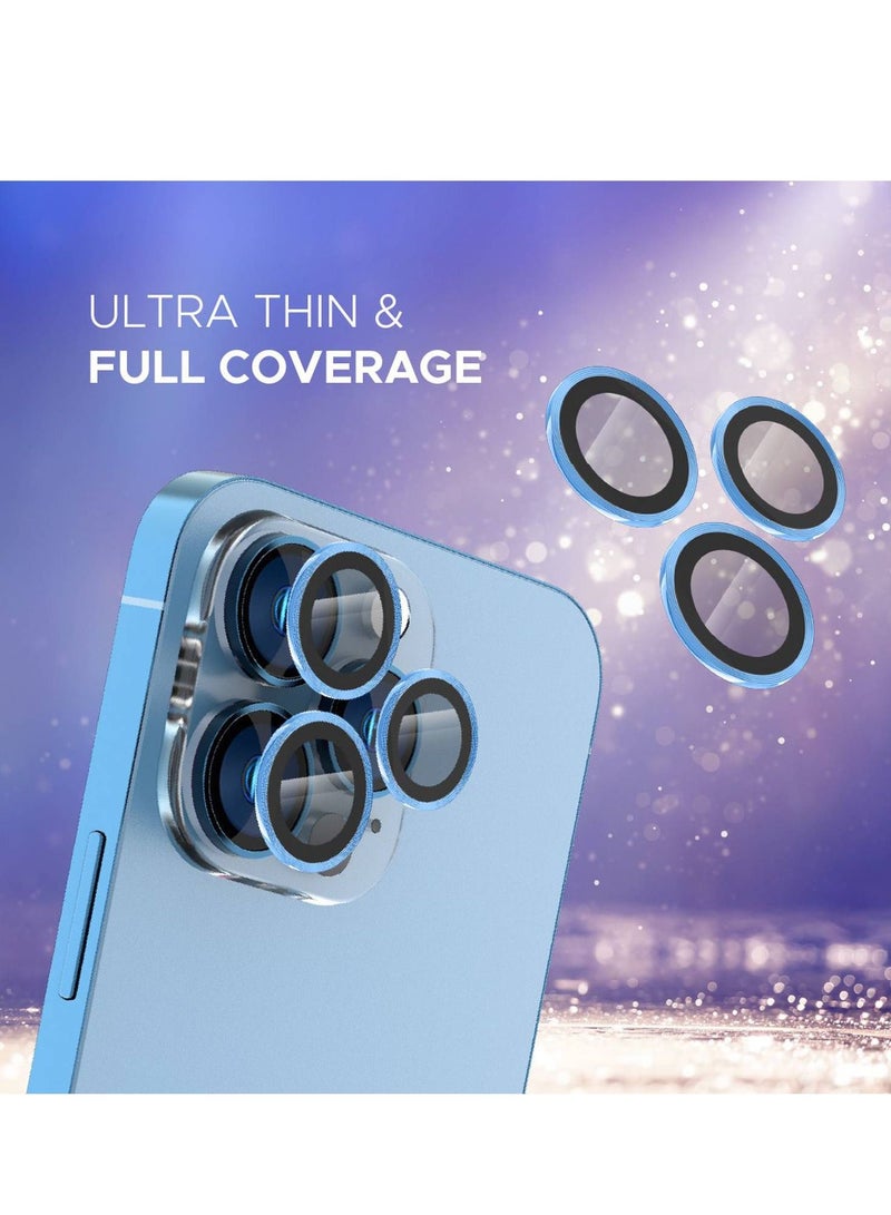 Night Glow Luminous fluorescent Camera Lens Ring Protector Compatible for iPhone 14 Pro Blue - Image 2