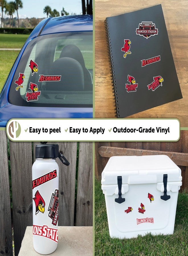 Desert Cactus Illinois State University Redbirds ISU Sticker Vinyl Decals Laptop Water Bottle Car Scrapbook Sheet T2 (Type 2) - Image 2