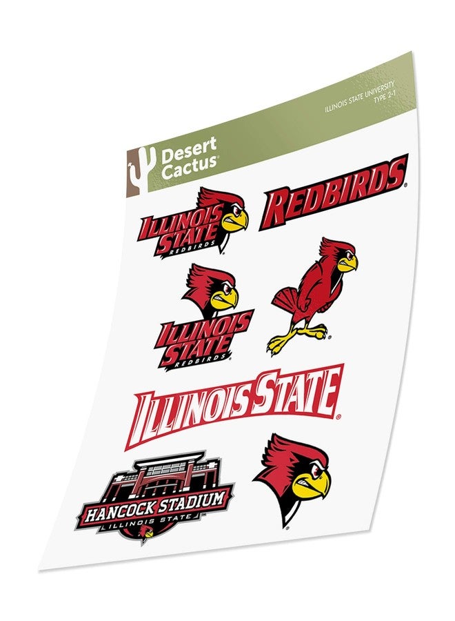 Desert Cactus Illinois State University Redbirds ISU Sticker Vinyl Decals Laptop Water Bottle Car Scrapbook Sheet T2 (Type 2) - Image 3