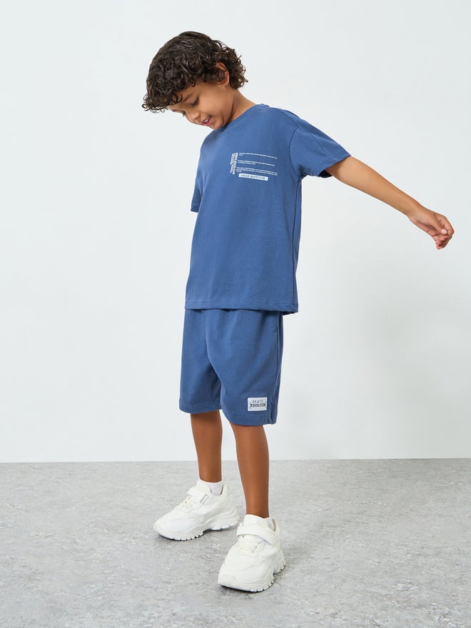 Styli Boys Printed Oversized T-Shirt and Shorts Set - Image 1