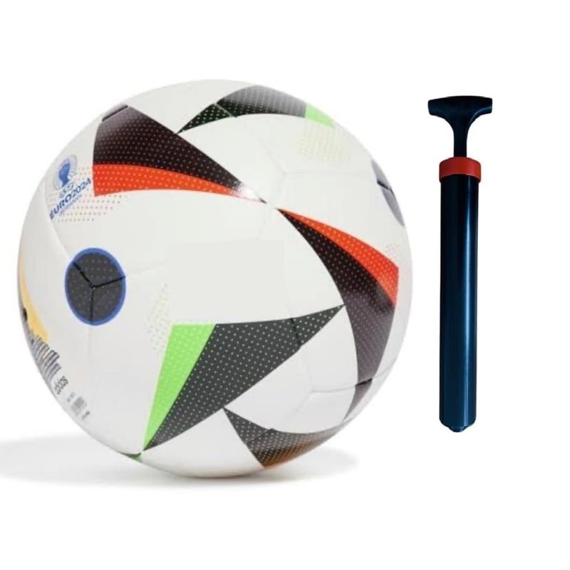 ZHTC Ultimate Pro Football Hand Stitch 32 Panel Official Weight Standard Size 5 for Training, Professional, Casual Play Free Pump and pin (Euro 2024) - Image 1