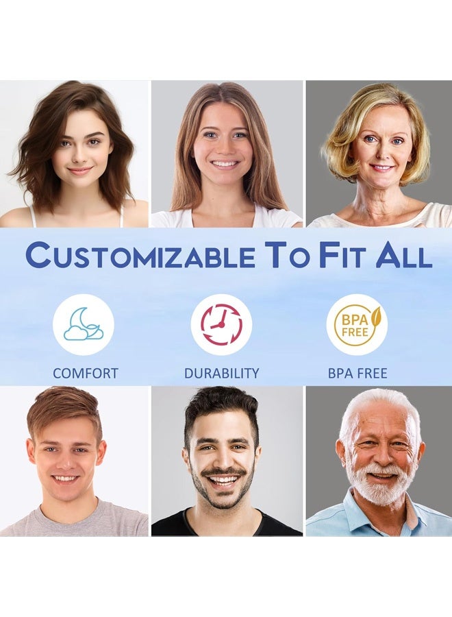 واقي فم لطحن الأسنان ليلاً، واقيات ليلية لطحن الأسنان والضغط عليها، 8 واقيات فم للنوم - تتضمن مقاسين وحقيبة سفر واحدة - Image 2