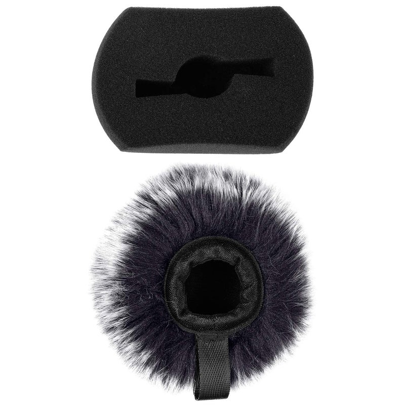 ChromLives Windscreen Microphone Wind Muff, Foam Wind Screen Wind Cover Compatible with Zoom H5 H6 Portable Handy Recorder Furry & Foam 2Pack - Image 3