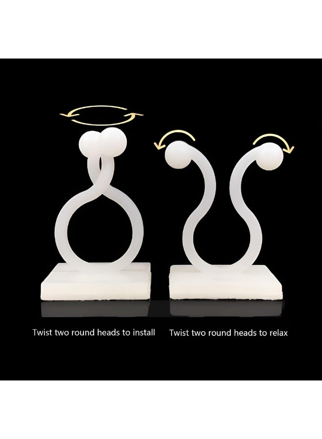 كيلا 50 قطعة من مشابك تثبيت النباتات الجدارية غير المرئية، مشابك دعم نباتات قابلة للتعديل، أجهزة تثبيت نباتات جدارية ذاتية اللصق للحديقة أو الشرفة أو الدفيئة أو النباتات الداخلية - Image 4