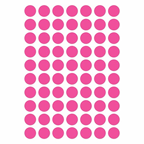 PARLAIM 1050 3/4" Round Color Coding Circle Dot Label Stickers, 15 Sheets, 0.75 inch Fluorescent Pink - Image 1